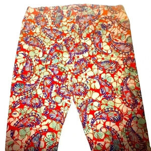 Lularoe TC2 plus size paisley floral leggings.OG designer Patrick quality& fit.